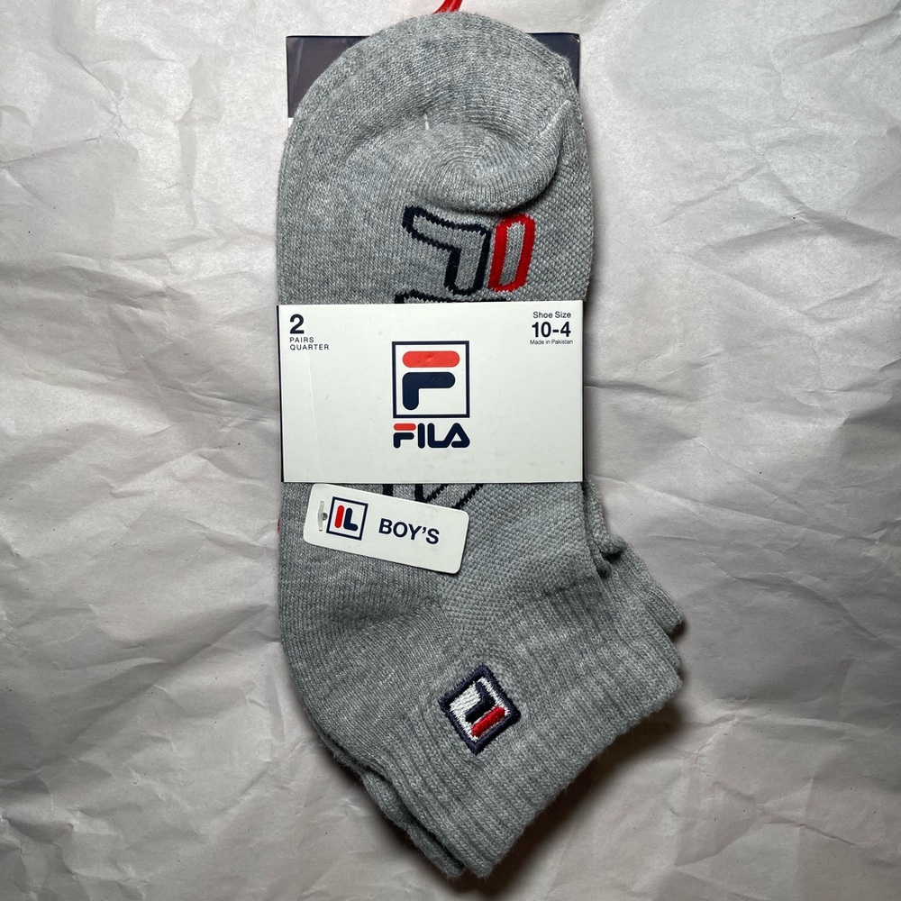 Fila Quarter Socks 2 Pair Pre School